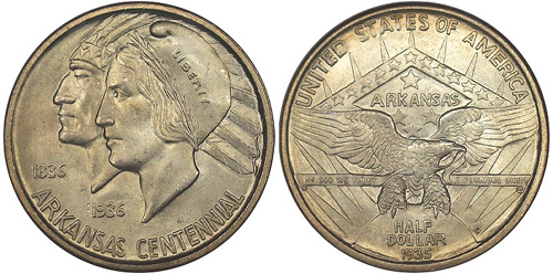 1935-D Arkansas Centennial Half Dollar