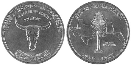 Old Spanish Trail Half Dollar 1935 Old Spanish Trail Half Dollar