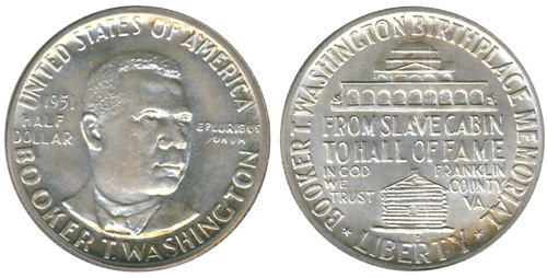 1946 1951 Booker T. Washington Half Dollar Commemorative Coin